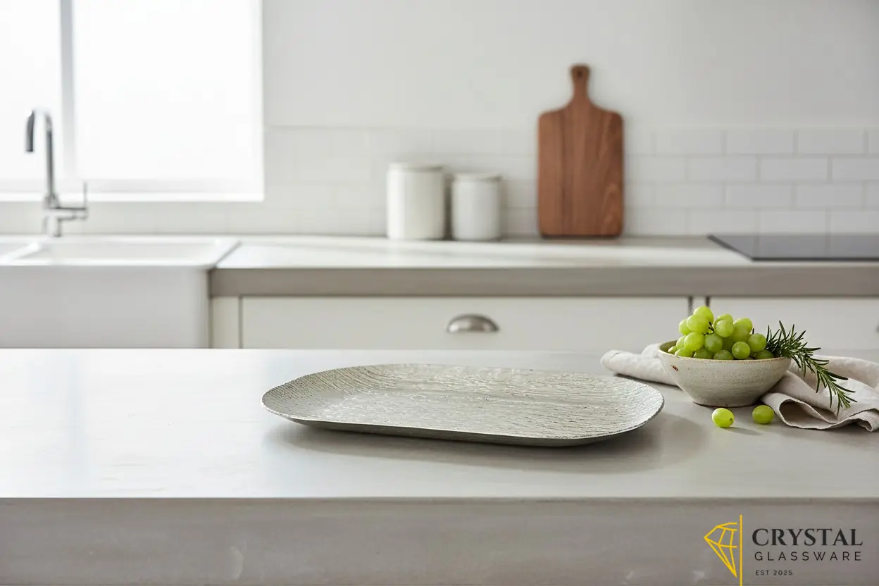Silver Plastic Plate 14inch